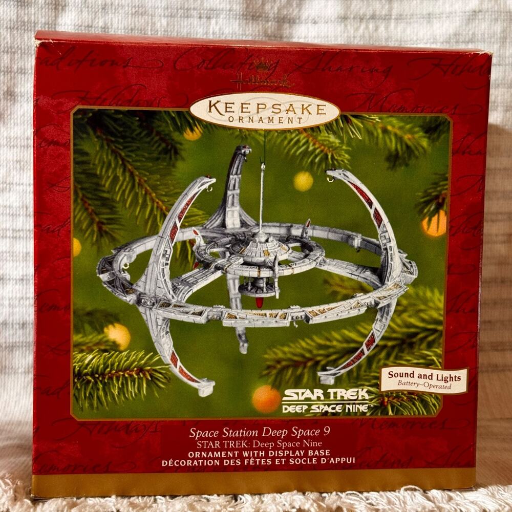 Hallmark Keepsake 2001 Star Trek Deep Space Nine DS9 Station Sound Lights TESTED